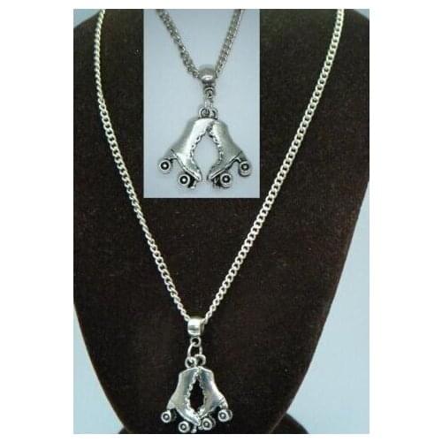 10 Pcs Fashion Jewelry Skates Charms Pendant & Necklace Sweater Chain Necklace Fast shipping D454