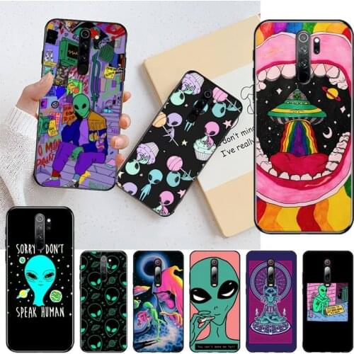 Cartoon alien space Phone Case for Redmi 9A 8A 7 6 6A Note 9 8 8T Pro Max Redmi 9 K20 K30 Pro