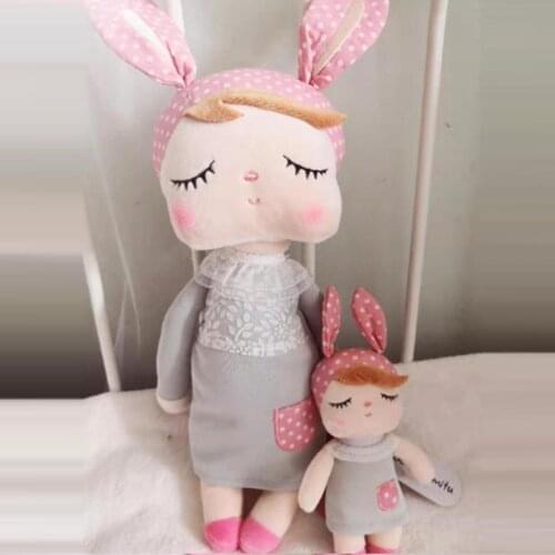 2 Piece Set Metoo Dolls Stuffed Toys Plush Animals Angela Kids Toys for Girls Children Kawaii Baby Plush Cartoon Angela Rabbit