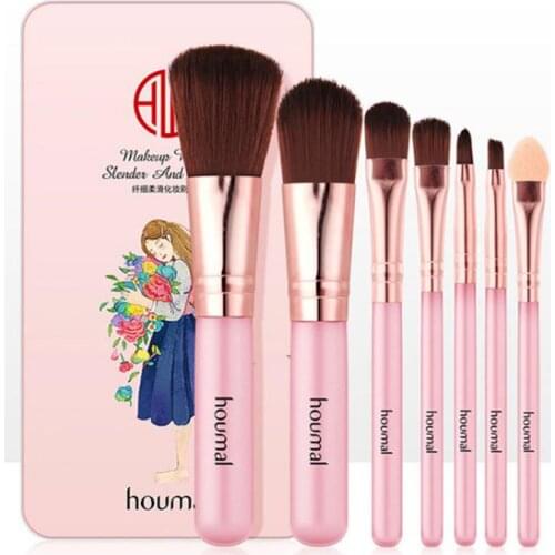7Pcs Makeup Brushes Tool Set Powder Eye Shadow Eyelashes Foundation Blush Blending Beauty Make Up Brush Cosmetic Maquiagem