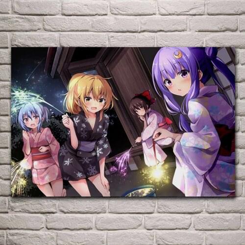 Wall Art Printed Modular Pictures Nordic Anime Marisa Kirisame Patchouli Reimu Hakurei Scarlet Poster Canvas Painting Home Decor