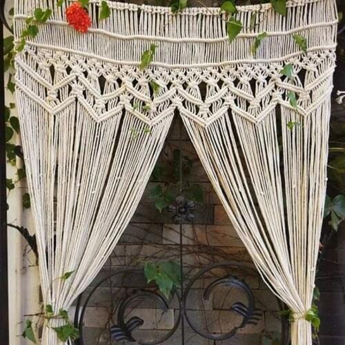 Macrame Wall Hanging Tapestry Woven Fringe Tassels Garland Curtain Party Decor