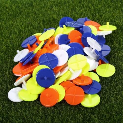 New 100 Pack Round Cross Plastic Golf Ball Position Marker Assorted Markers Mark Golf Accessories Free shipping