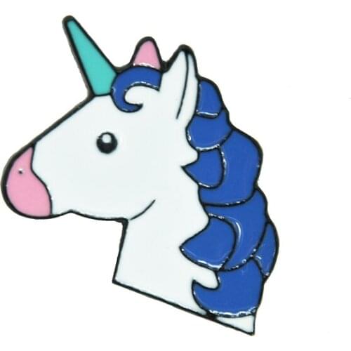 New Unicorn Animal Brooch Creative Cute Sweet Wind Korean Female Pins Fashion Student Wild Pendant Gift Enamel