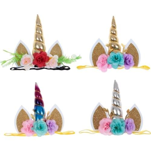 Yundfly New Unicorn Headbands for Kids Girls Party Headwear Children Photography Props Cute Gifts Unicorn Hair Accessories