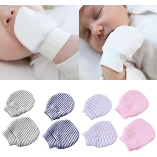 Autumn Winter Cotton Anti-scratch Unisex Newborn 0-3 Months Old Baby Gloves Protection Baby Face Accessories For Boys Girls