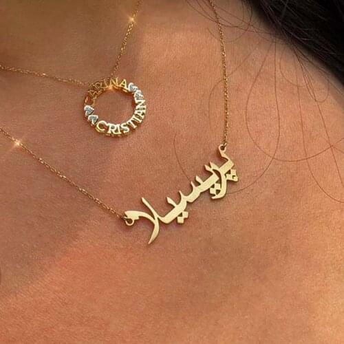 Personalized name necklace women Arabic Chain Arabic Custom Necklace collares regalos para mujer personalized gift ketting