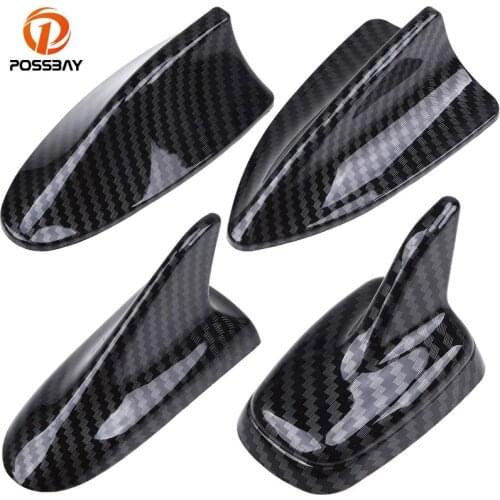 POSSBAY Car Shark Fin Roof Antenna Decoration Style Aerial Universal for BMW Nissan Suzuki Swift Seat Ibiza Mazda Citroen KIA