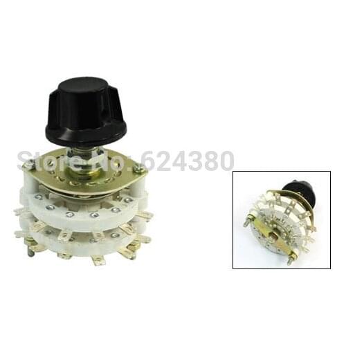 KCT2*6 RF Power TV Radio Band Channel Selector 2P6T 2 Pole 6 Throw Position Rotary Switch 4 Four Deck KCT2*6