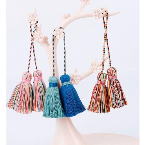 Multicolor Fashing Tassel Fringe Charms Handmade Double Headed Tassel Pendant for DIY Craft Jewelry Making Clothes Accessories