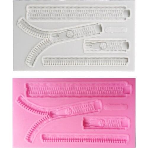 Zipper Shape Craft Fondant Cake Silicone Mold Chocolate Candy Molds Cookies Pastry Biscuits Mould Cake Decorating Baking Tools