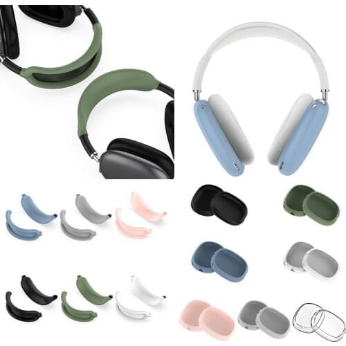 Replacement Ear pads Headband for Airpods Max Headphones Soft Silicone Protective Transparent Case