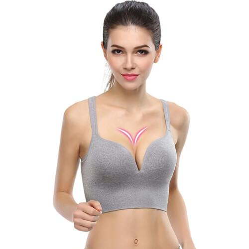 Gathering Yoga Sports Bra Padded Wirefree Fitness Gym Adjustable Strap Back Closure Push Up Top