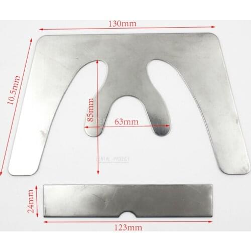 1set Dental Occlusal Maxillary Casting Jaw Fox Plane Plate 3D Stainless Steel Autoclavable Mouth Guard Oral Teeth Whitening Tool