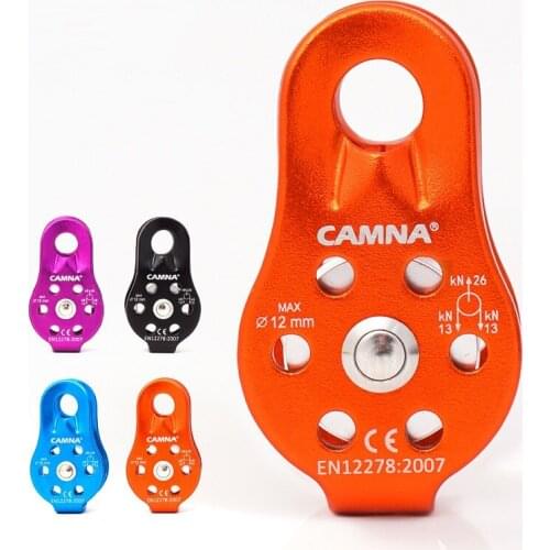 Outdoor Rock Climbing Cave Pulley Fixed Sideplate Single Sheave Pulley Crossing Rescue Survival Tool Wall Equipment