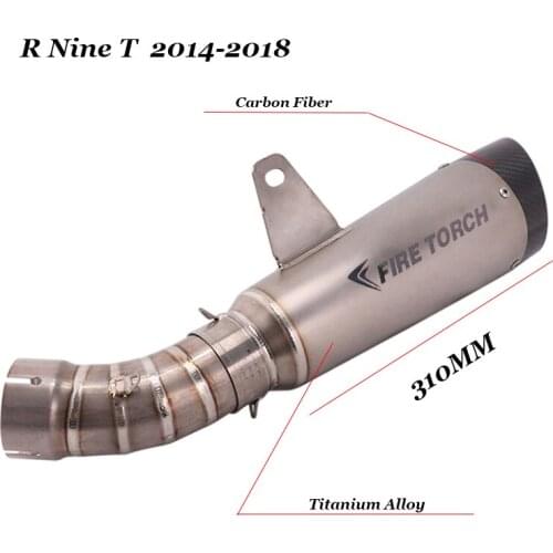 Motorcycle Exhaust Slip For Bmw R Nine T Pure Rninet Full System Modify Middle Alloy Titanium Carbon Muffler Connection Tube