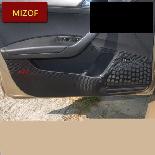 4PCS/SET Carbon Fibre Interior Doors Inside Panel Protective Sticker For VW Volkswagen golf 7 7.5 Sportsvan POLO CAB283