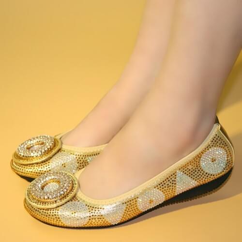 African ladies fashionable and elegant Women shoes/ women flats Shoes Woman Genuine shoes Flats Slip Womens Flat shoes HKF1-9
