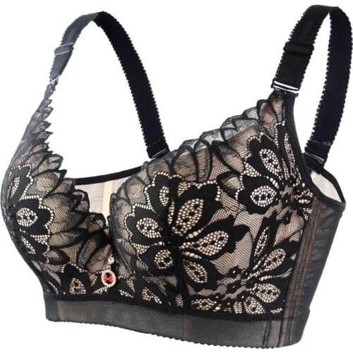 Plus Size Lace Bra For Women Push Up Lingerie Big Large D E Cup Underwear Sexy Unlined Bras Underwire Seamless