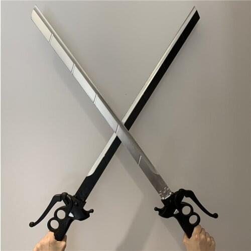 1:1 Cosplay 95cm Attack On Titan Gun Sword Weapon Prop Mikasa Eren Rivaille Ackerman Sword Movie Simulation Cos Halloween Gift