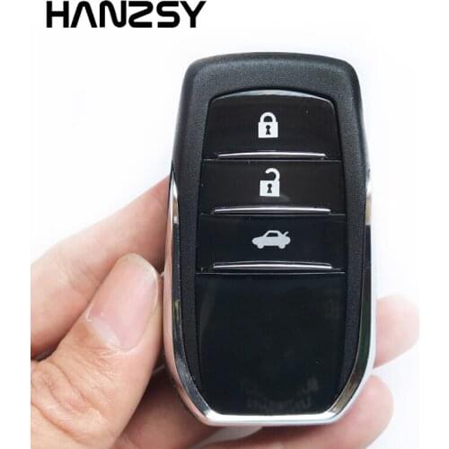 10Pcs 3 Buttons Smart Key shell for TOYOTA CROWN FORTUNER HIGHLANDER PRADO CAMRY RAV4 Car Remote Key Case Fob Uncut Blade