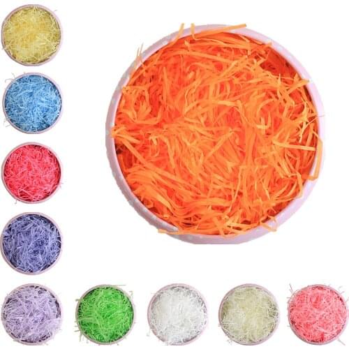 100g/bag Craft Shredded Crinkle Paper Basket Shred Shredded Tissue Paper Grass Filler Wedding Party Gift Multi Color Wholesale