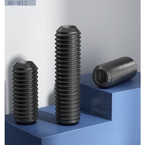12.9-grade inner hexagon concave end tightening machine meter stop screw top screw headless screw M3M4M5M6M8M10M12