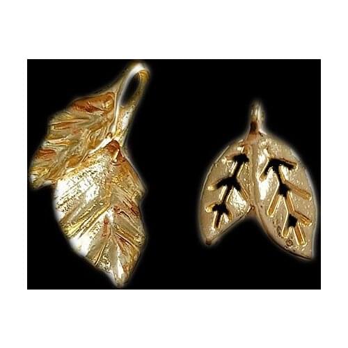 2019New 100Pcs leaves button for DIY earring or necklace pendant and diy Wedding headdress jewelry accessories HZ572-HZ573