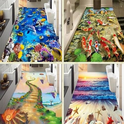 3D Living Room Bathroom Mats Scenic Hallway Mat Floor Mats Kitchen Carpets Doormats for Living Room Anti-Slip Tapete Mats