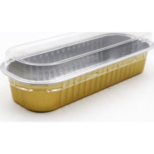 50pcs High quality disposable aluminum foil baking cheese sweet potato dessert cup 200ml sushi takeaway packaging cup with lid