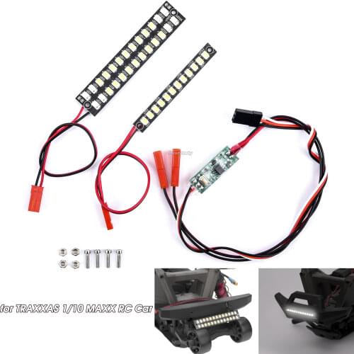 1:10 70mm 58mm Waterproof Front Rear Bumper Led Light Bar Upgrade Accessories for TRAXXAS 1/10 MAXX RC Car
