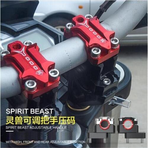SPIRIT BEAST Motorcycle Accessories Handlebars Motocross Vehicles Handlebar Moto Handle Pressure Block CNC Handlebar Decoration