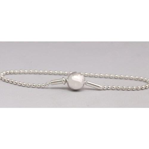 Authentic 925 Sterling Silver Bracelet ESSENCE COLLECTION Beaded Bracelet Bangle For Women Wedding Party fit Lady Jewelry