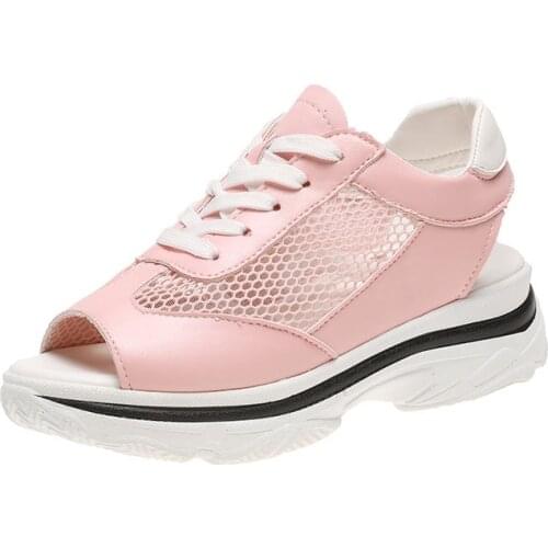 Tennis Shoes For Women Breathable Sneakers 2021 Spring Autumn Sports Comfy Wedge Jogging Trainers Female Zapatos De Mujer Cheap