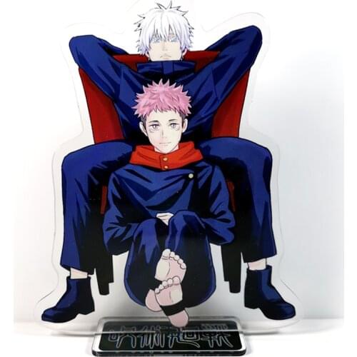 Jujutsu Kaisen Gojo Satoru Yuji Itadori couple acrylic stand figure model plate holder cake topper anime