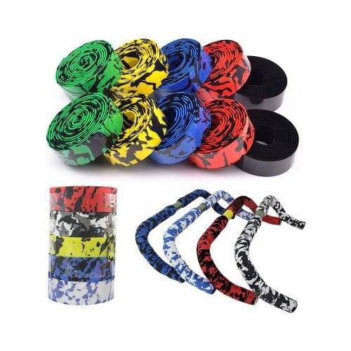 2pcs Multi-functional Bicycle Handlebar Tape Steering Wheel Cover Road Bike Cycling Handle Non-slip Belt Rubber Tape
