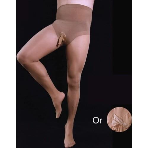 Mens Panti Hose 80D Nylons High Waist Spring Stockings Autumn Pantyhose Trousers Penis Sheath Convex Pouch Legging Sleep Pants