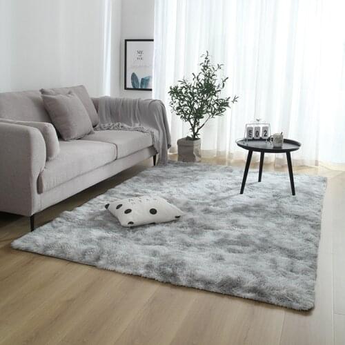 Soft Carpet for Living Room Plush Rug Fluffy Thick Carpets Bedroom Decor Area Long Rugs Anti-slip Floor Mat Gray Kids Room Mat