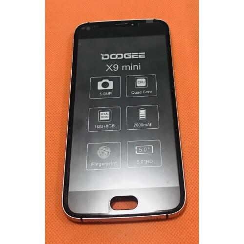 Used Original LCD Display +Digitizer Touch Screen Glass+ Frame For DOOGEE X9 mini MTK6580 Quad Core Free shipping