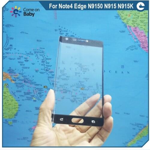 Best quality For Samsung Galaxy Note 4 edge N9150 N915 N915K Front Glass Lens Screen LCD Cover Note4 Edge Replacement white/gray