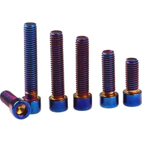 Motorcycle 201 Stainless Steel Round Head Hexagon Screw M8 Titanium Burning Screw