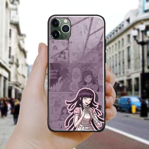Anime Danganronpa mikan tsumiki Silicone Glass Phone Case Cover Shell For iPhone SE 6 6s 7 8 Plus X XR XS 11 12 Mini Pro Max