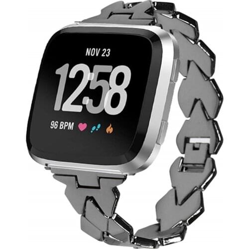 Replacement Diamond Shaped Strap for Fitbit Versa Band Watch Stainless Steel