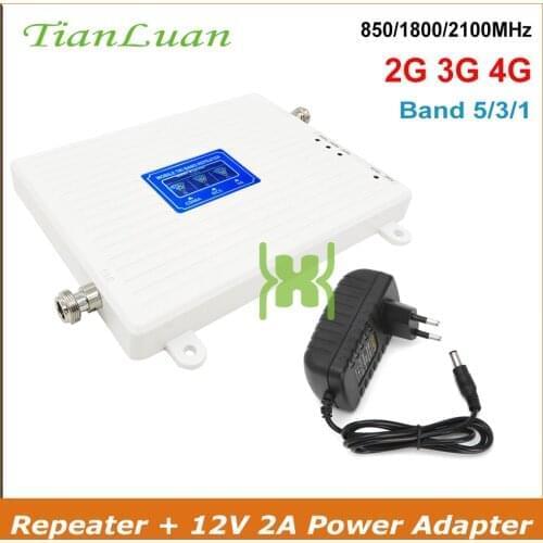 TianLuan Mobile Phone Signal Booster 2G 3G 4G CDMA 850MHz LTE DCS 1800MHz W-CDMA UMTS 2100MHz Cellular Signal Repeater Amplifier