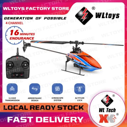WLtoys V911S 2.4G 4CH RC Helicopter 6-Aixs Gyroscope Single Blade Propellor Helicopters for Kids Gift Toys