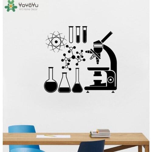 YOYOYU Vinyl Wall Decal Study Microscope Molecular Science Experiment Modern Kids Room Decoration Sticker FD050