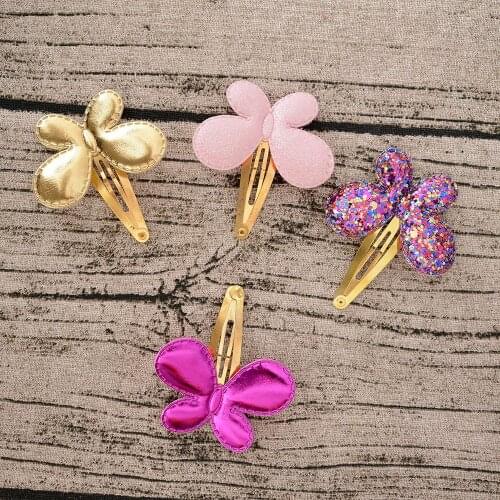 Cute Glitter Baby Girls Hair Accessories Sequins Heart Butterfly Barrettes Glitter Stars BB Clip Hair Clips Children Hairpin
