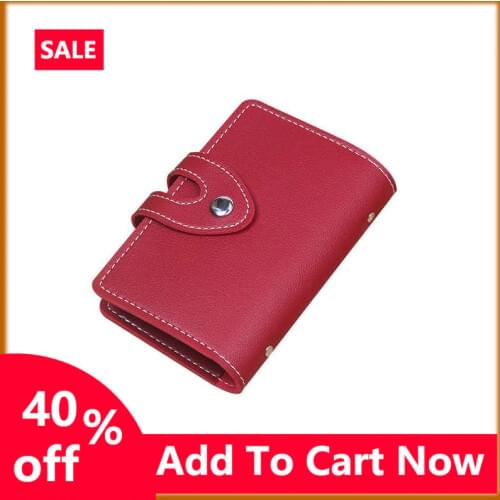 Womens Mini Purse Korean Version Red Leather Wallet Multiple Card Slots Wallet Credit Card Holder Bank Card Holder Small Wallet