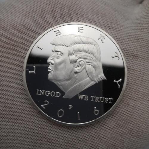 2016 Donald J. Trump Commemorative America 45th President Novelty Coin Keep America Great Commander In Chief Silver Coin