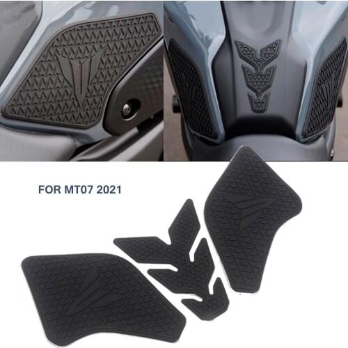 2021 Motorcycle Non-slip Side Fuel Tank Stickers Waterproof Pad Rubber Sticker FOR YAMAHA MT07 MT-07 MT 07